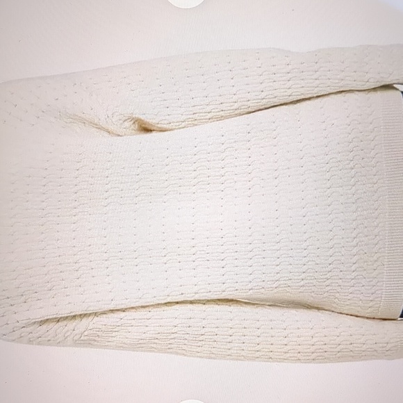 Theory NWT Long Cable Knit Oversized Cardigan Ivory Size Medium - Picture 3 of 11